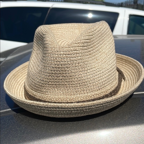 Peter Grimm Woven Tan Fedora Hat - Picture 1 of 6